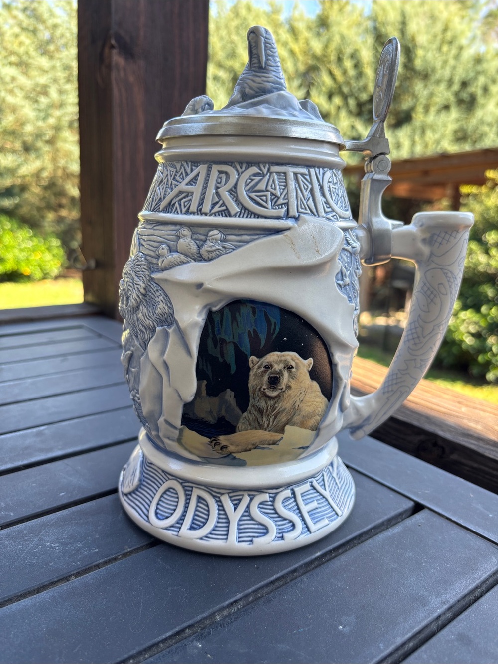 Avon Arctic Odyssey Polar Bear Stein - White and Blue